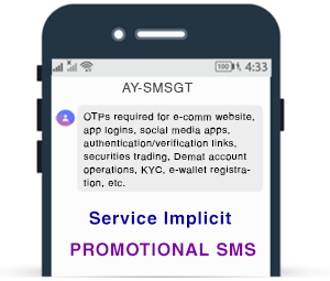 Service Implicit Transactional SMS‎